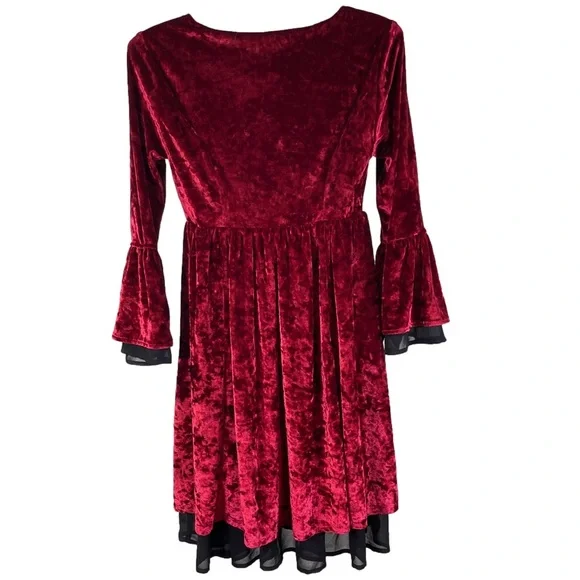 Hot Topic red bell sleeve dress small - Picture 4 of 7